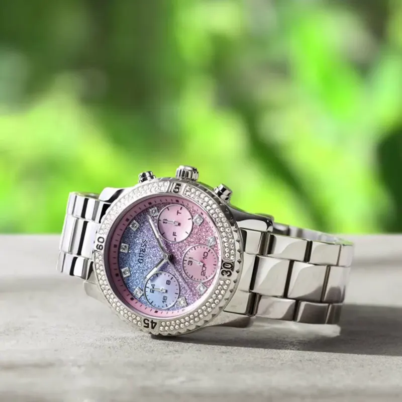 Guess Confetti Quartz Two-tone Crystal Dial Ladies Watch- W0774L1